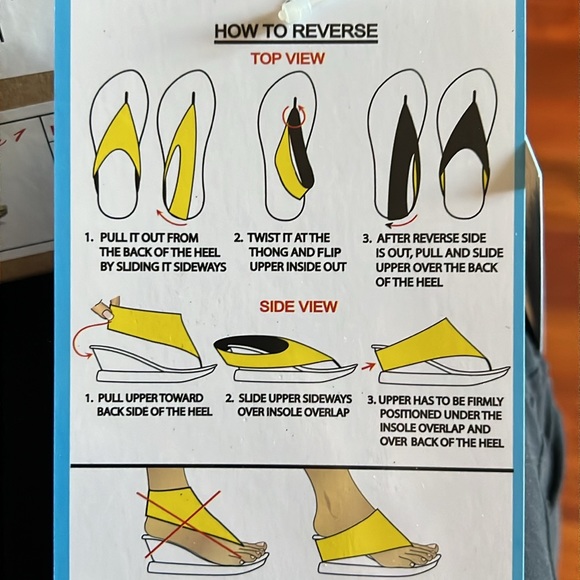 Modzori reversible high wedge size 7 off white and prefer. Arch support, padding - Picture 7 of 11